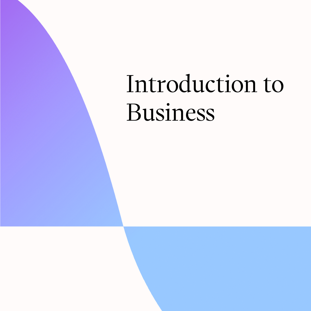 Cover for  Introduction to Business Course